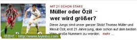 欧冠两小将惊艳被誉德国骄傲 穆勒厄齐尔争最强新星