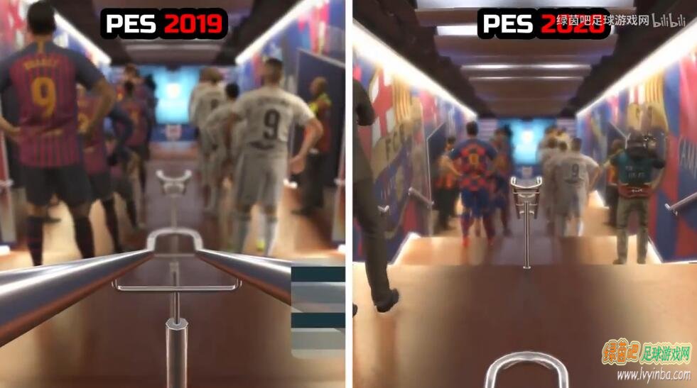 PES2019 vs PES2020 画面效果对比