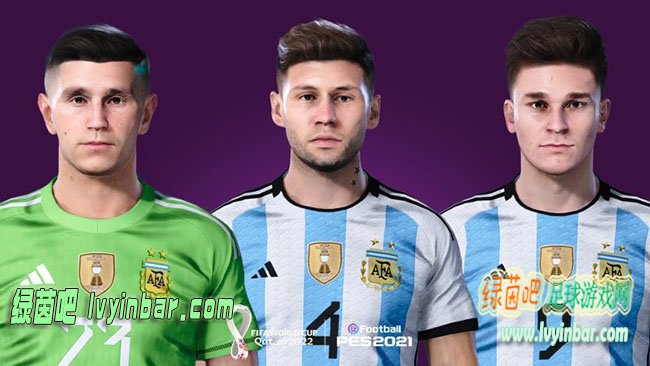 PES2021 阿根廷国家队12名球员脸型包
