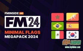 FM2024 扁平简约风格国家旗帜补丁