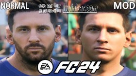 FC24 没有胡须的梅西脸型补丁